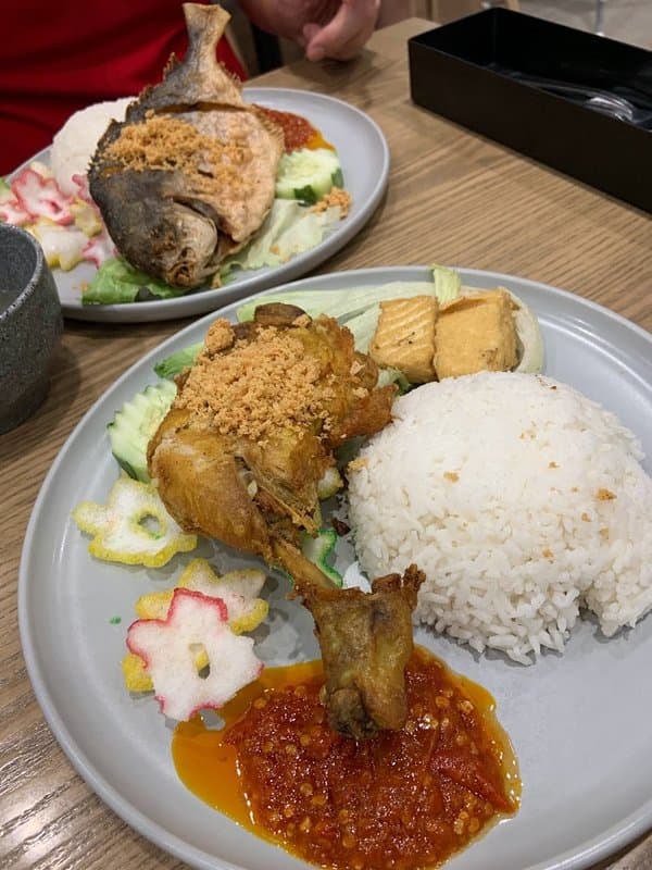 Ayam Penyet with Rice