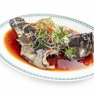 Dragon Grouper (800克) Steamed with Preserved Turnip 菜脯蒸